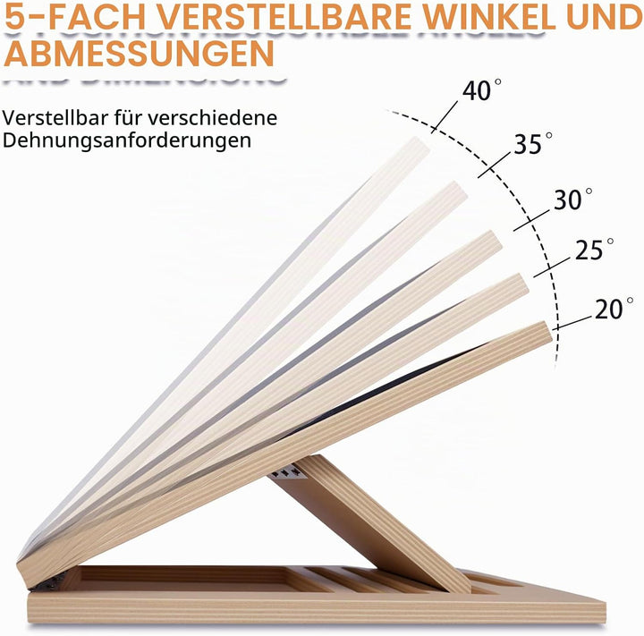 Wadendehner, Slant Board mit Einstellbarem Schrägbrett und Wadenstrecke, Professionelles Wadendehner