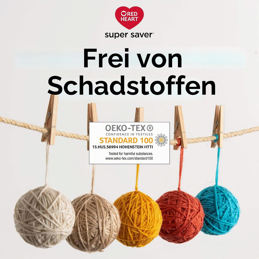 Red Heart Super Saver Jumbo-Isländisches Garn, Acryl, 4 Medium (Kammgarn), 482 Meter, 2 Stück Isländ