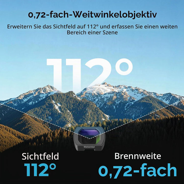 SMALLRIG Magnetisches Weitwinkelobjektiv- &amp; ND- &amp; CPL- &amp; Effektfilter-Set für DJI Osmo Pocket 4/3, 4