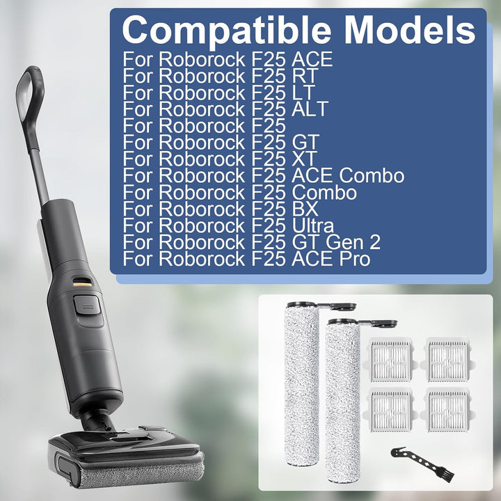 Bürstenrolle Filter Ersatzteile für Roborock F25 / F25 ACE/RT/LT/ALT/GT/XT/ACE Combo/Combo/BX/Ultra/