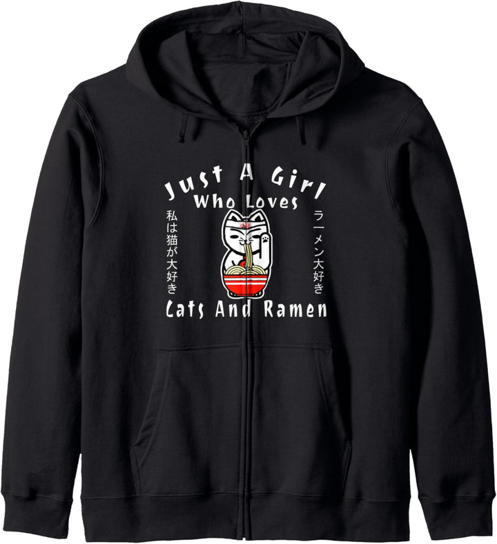 Mädchen, das Ramen liebt Kapuzenjacke