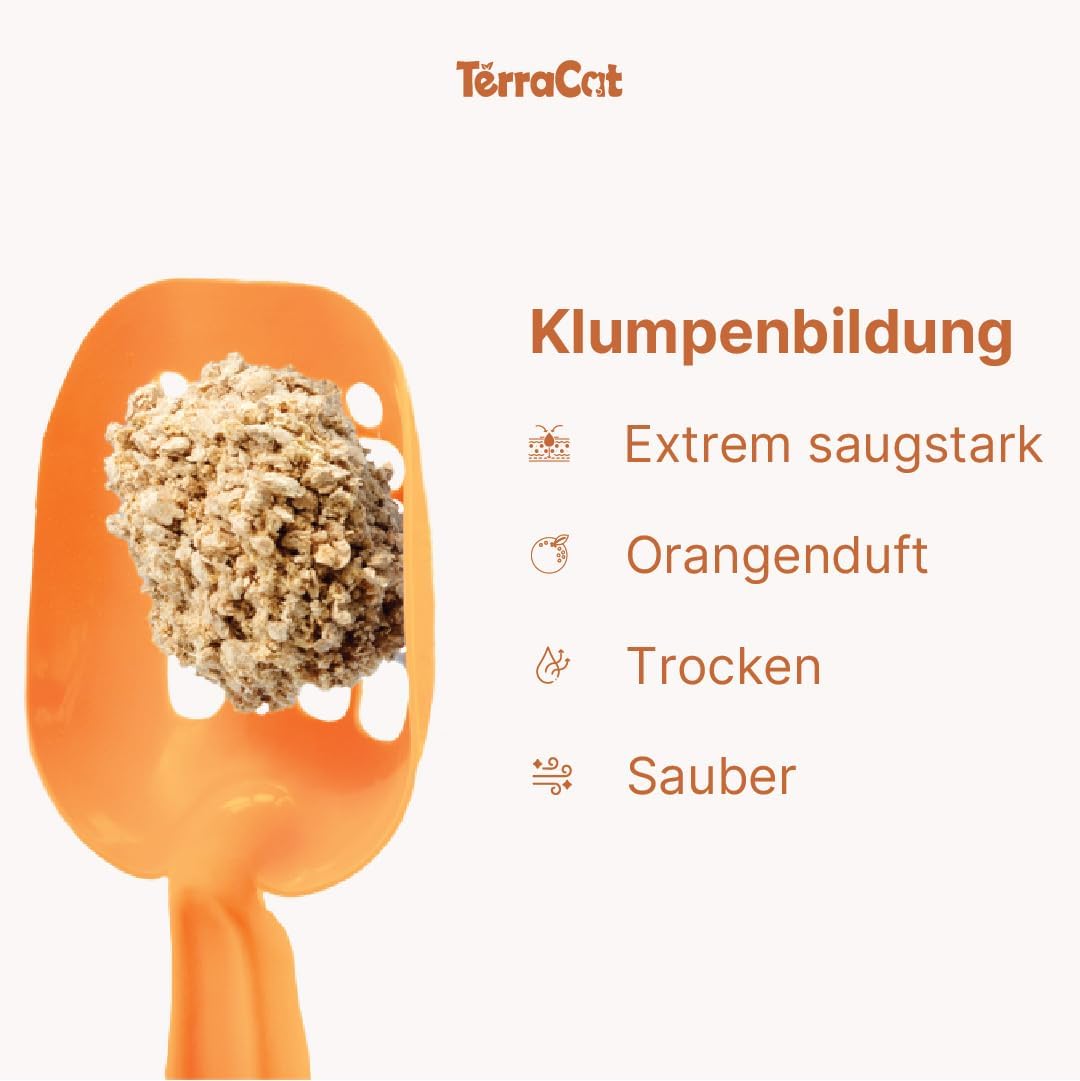 TerraCat Katzenstreu,12.5L - 10Kg Cat Litter, 100% Natürlicher Griechischer Bentonit Katzenstreu Klu