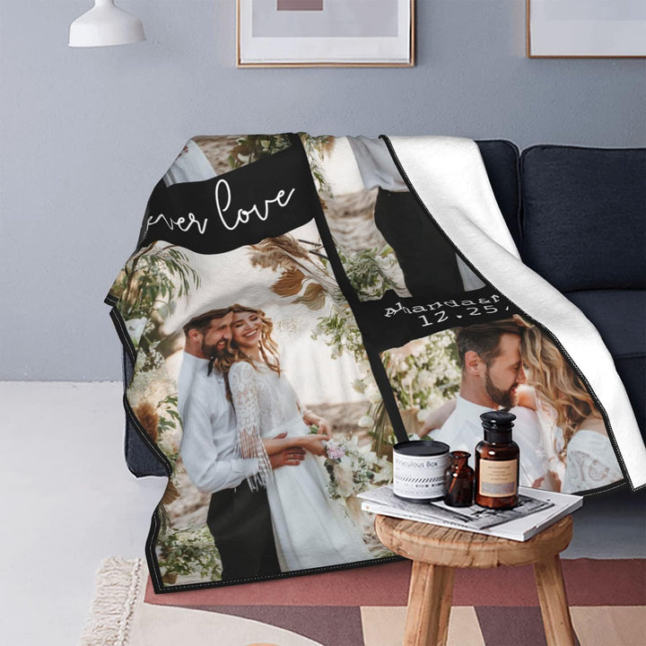 Easycosy personalisierte Decken für Paare Geschenke Benutzerdefinierte Bild werfen Decke Personalisi