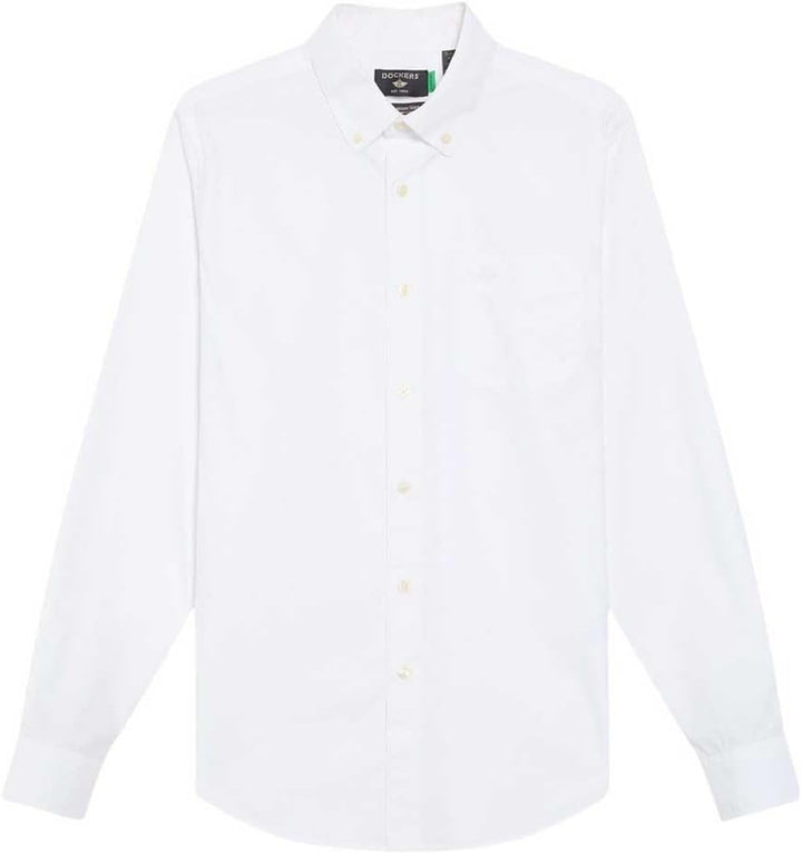 Dockers Herren Signature Stain Def Slim Shirt (1er Pack) L Lucent White, L Lucent White