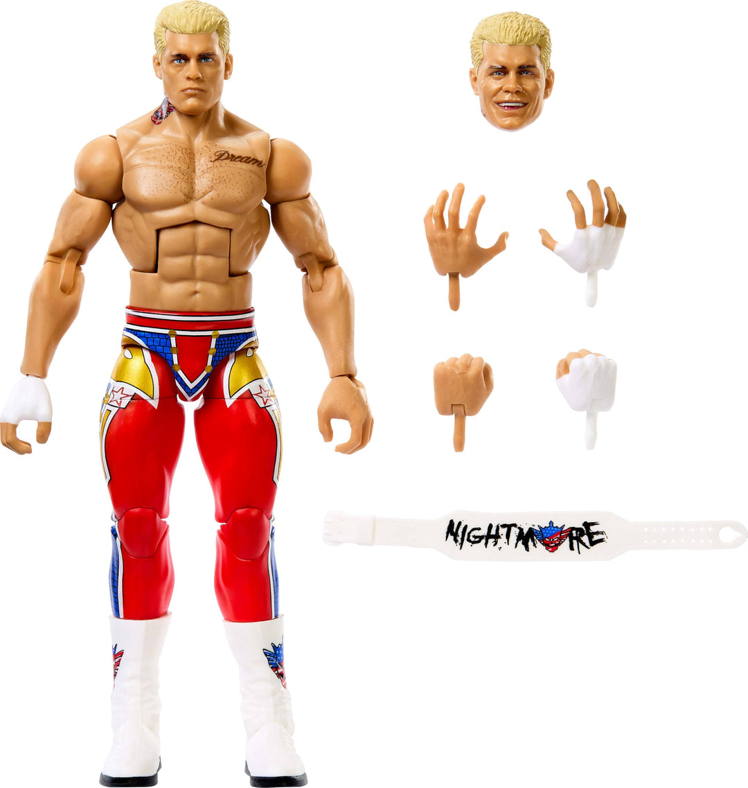 Mattel WWE Elite Collection Top Picks, Set mit Actionfigur und Zubehörteilen, ca. 15 cm grosse Samme