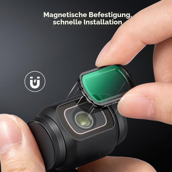 K&amp;F Concept OSMO Pocket 3 Black Mist 1/4 Filter Magnetisch Kompatibel mit DJI OSMO Pocket 3 (Alumini