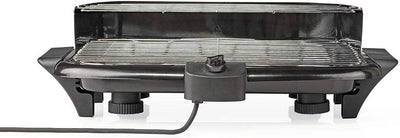 Nedis Elektrischer Grill - Rechteckig - Inklusive Ständer - 46 x 28 cm - 2000 W - Thermostat - Wasse