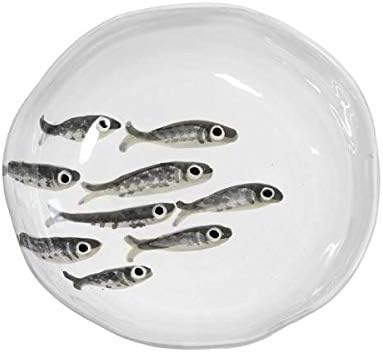 6er Set Suppenteller Marina alle Motive D. 22cm weiss schwarz Virginia Casa