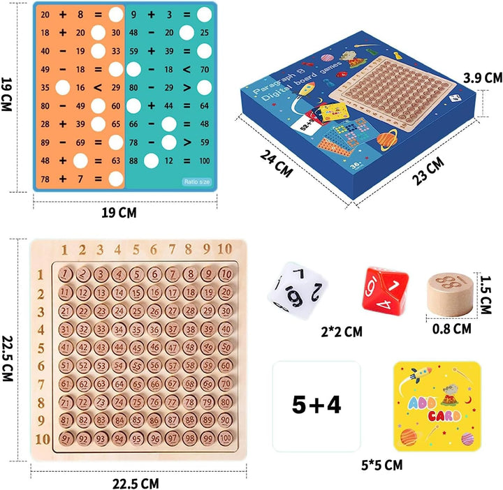 Mathe Spielzeug für Kinder,Holz Mathematik Montessori Spielzeug,Holz Montessori multiplikationsbrett
