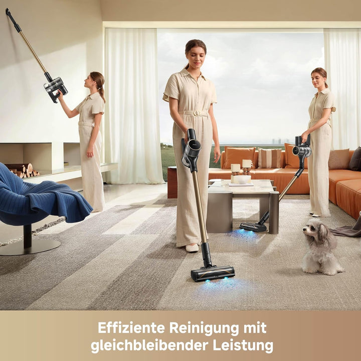 Mova S5 Sense Akku Staubsauger, bis zu 97 Minuten Laufzeit, Staubsauger Kabellos, Multibodenbürste,