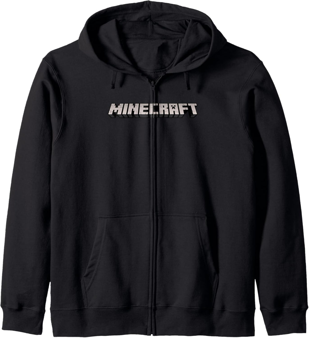 Minecraft Logo weiss Kapuzenjacke