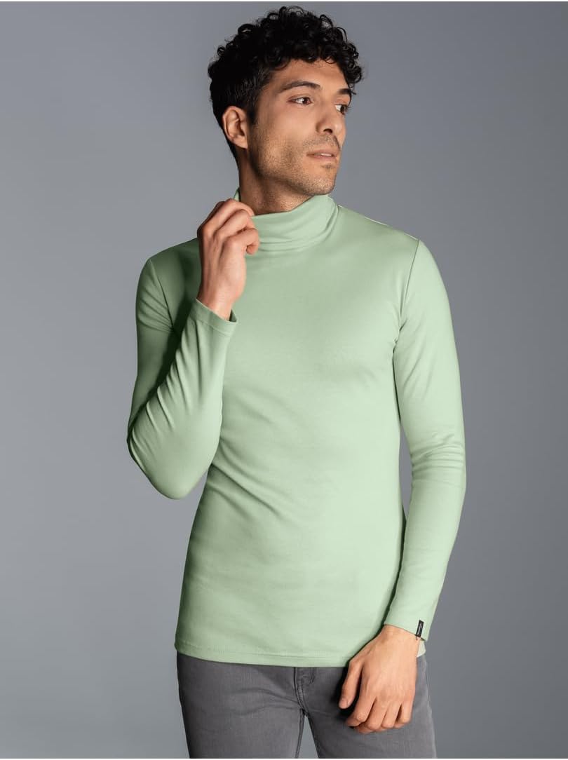 TRIGEMA Rollkragenshirt L Green Tea, L Green Tea