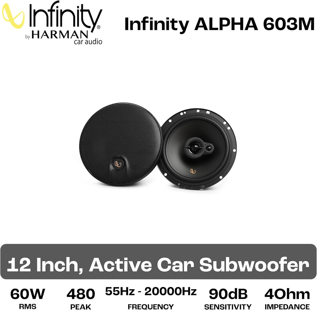 Infinity Alpha 603M 3-Wege Koaxial Lautsprecher Auto 16,5cm, 6,5 Zoll, von Harman Kardon Car HiFi mi