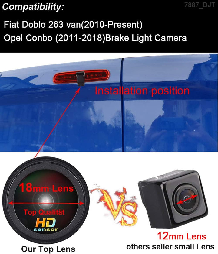 avinio 1280 x 720 Pixels Top Mount Brake Bremsleuchte Kamera Bremslicht Rückfahrkamera Wasserdicht f