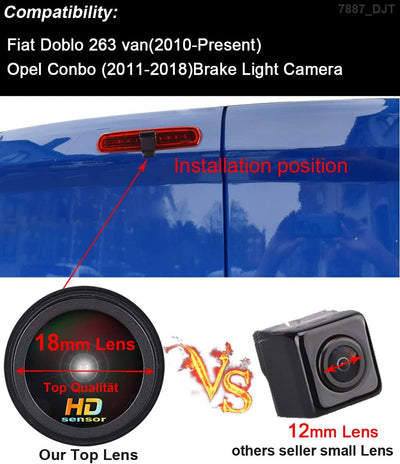 avinio 1280 x 720 Pixels Top Mount Brake Bremsleuchte Kamera Bremslicht Rückfahrkamera Wasserdicht f