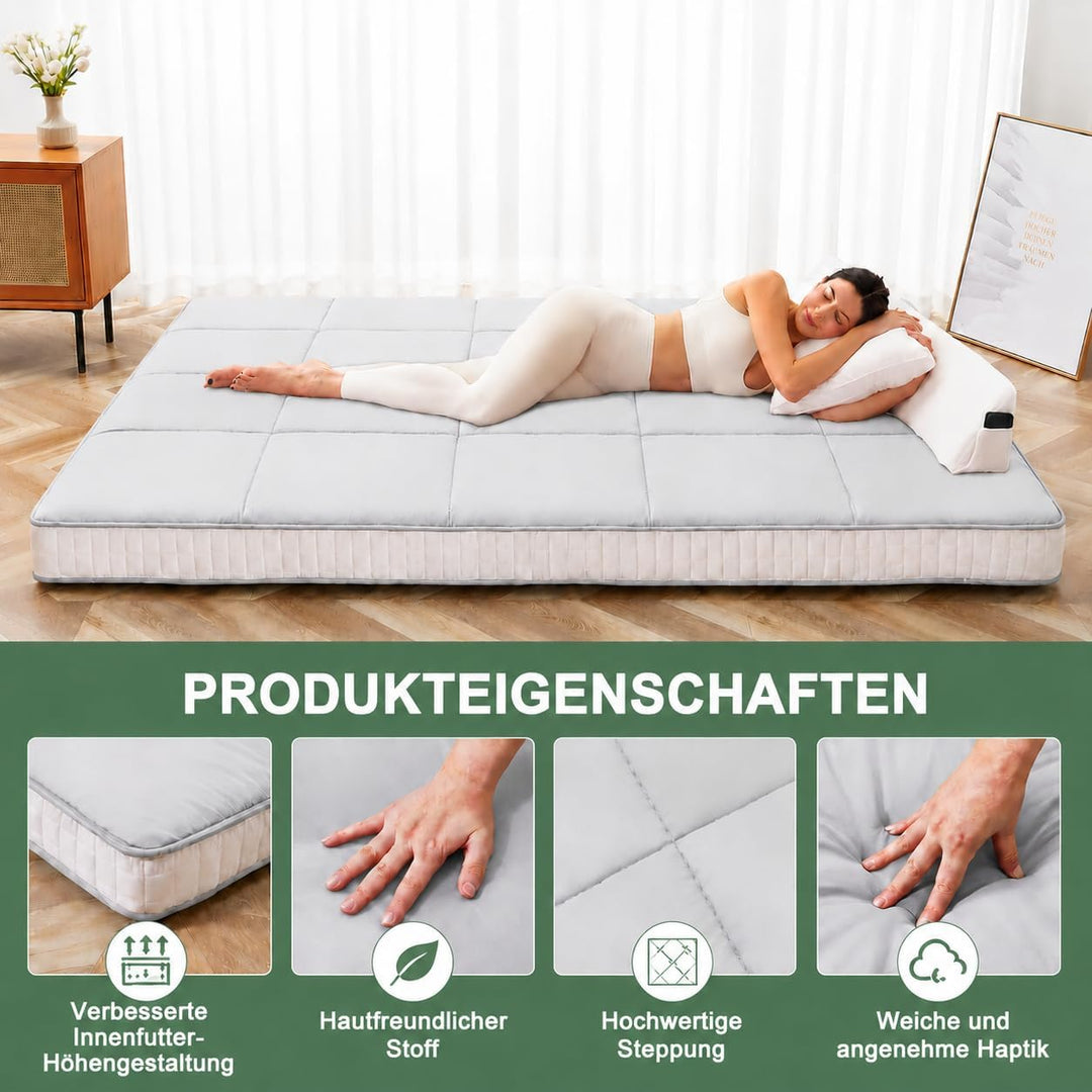 Futon Matratze 153x203cm Klappmatratze - 10cm dick Japanische Klappmatratze, Futon Gästebett, Bodenm