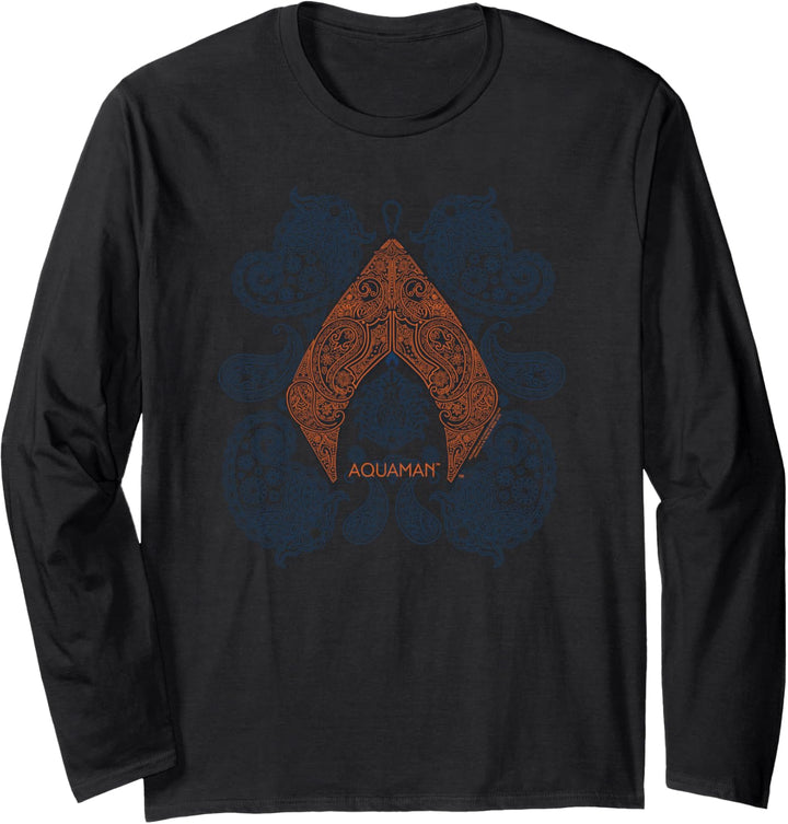 Aquaman Movie Aqua Paisley Langarmshirt