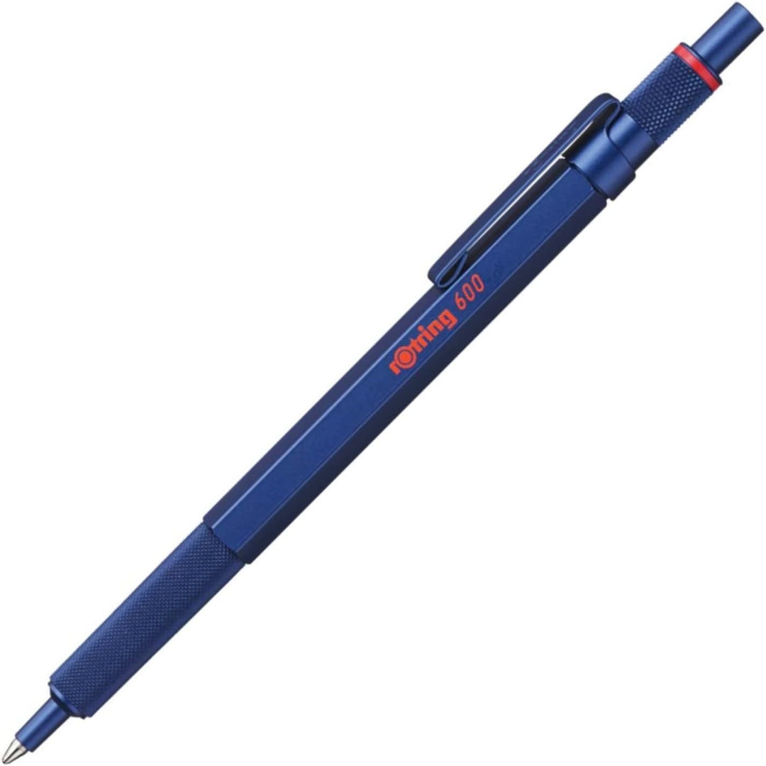 rOtring 600 Kugelschreiber | mittlere Spitze | Schwarze Tinte | Blauer Schaft | nachfüllbar &amp; 600 Dr