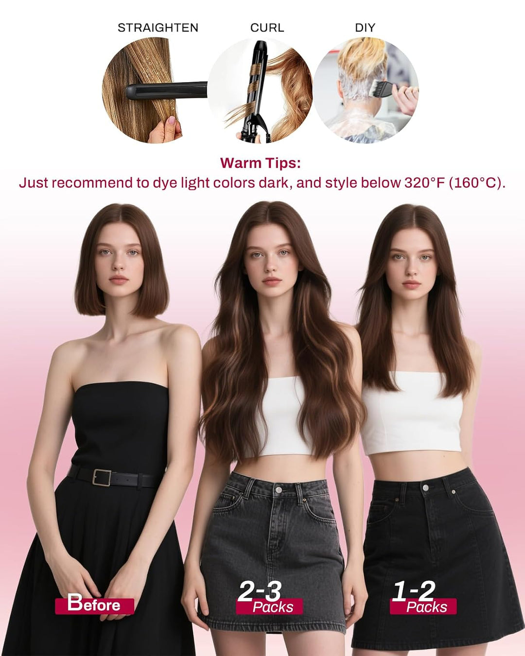 Moresoo Clip in Extensions Echthaar Remy Haarextension Echthaar Clip Doppelt Tressen Clip in Extensi
