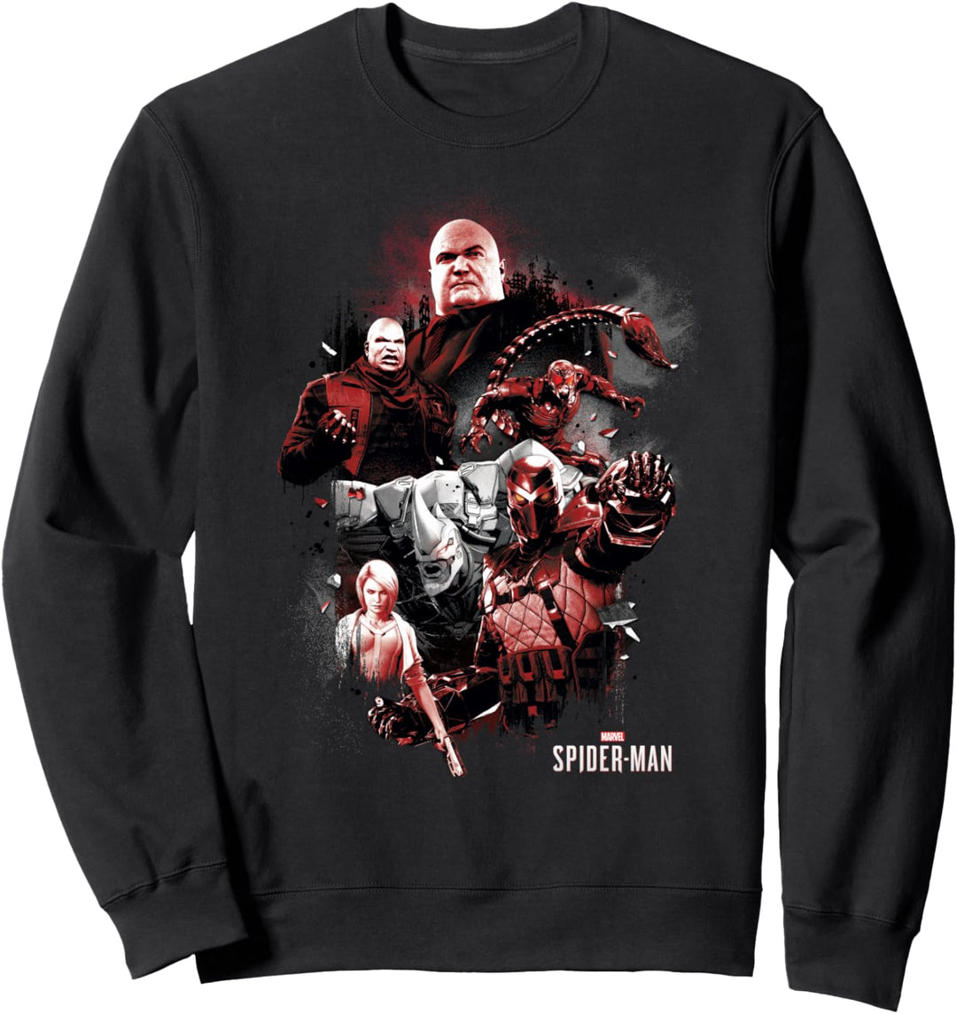 Marvel Spider-Man Villains Red Hue Portrait Sweatshirt