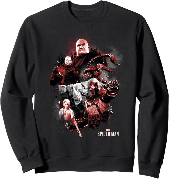 Marvel Spider-Man Villains Red Hue Portrait Sweatshirt