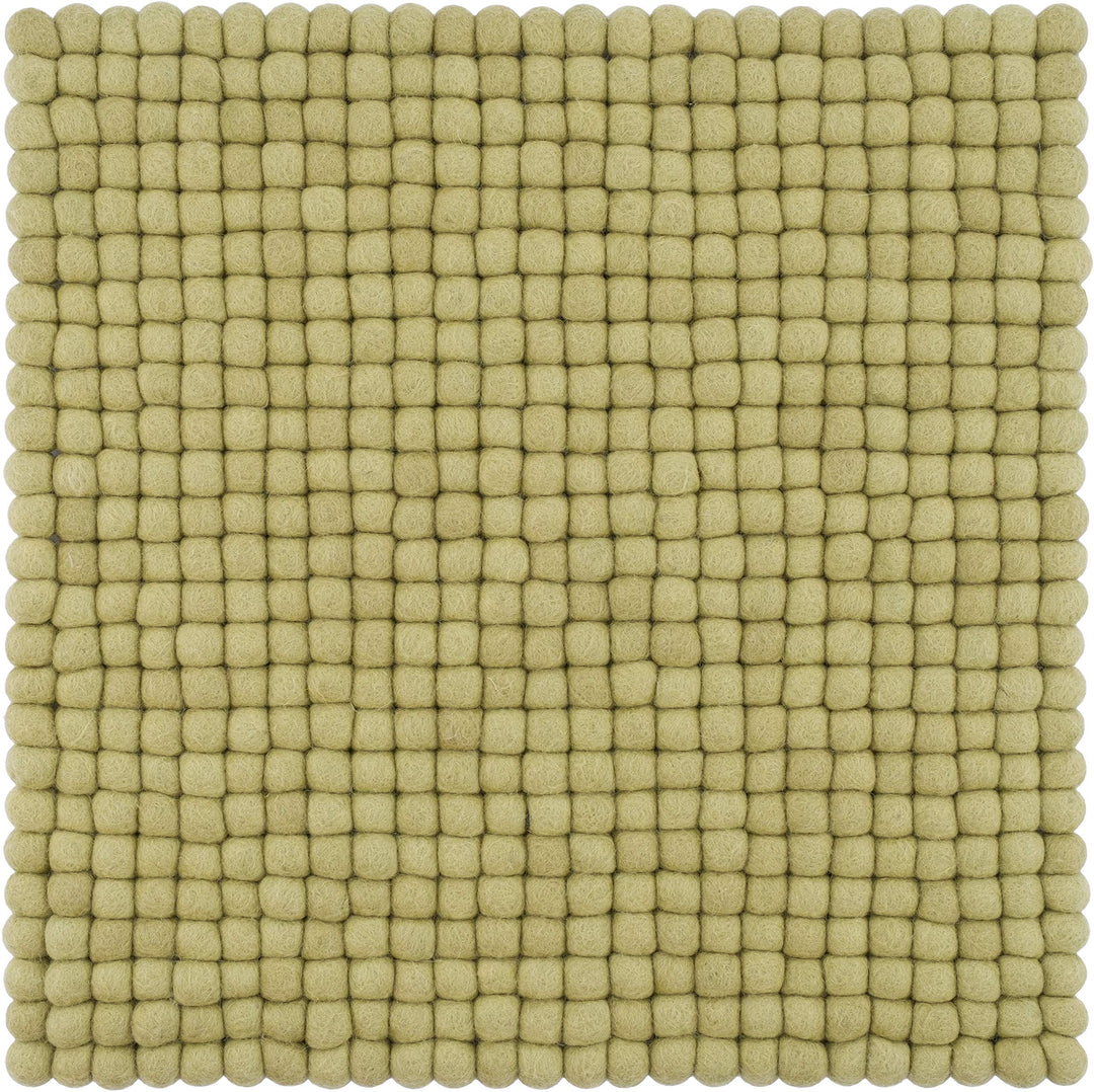 myfelt Filzkugel-Sitzauflage Stuhlauflage - Pitt - quadratisch, 36x36 cm, Hellgrün, Hellgrün