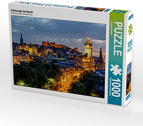 CALVENDO Puzzle Edinburgh bei Nacht 1000 Teile Lege-Grösse 64 x 48 cm Foto-Puzzle Bild von Christian