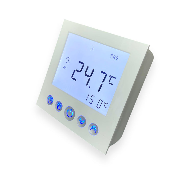 SM-PC®, Digital Thermostat Raumthermostat Fussbodenheizung Wandheizung LED weiss Aufputz #877