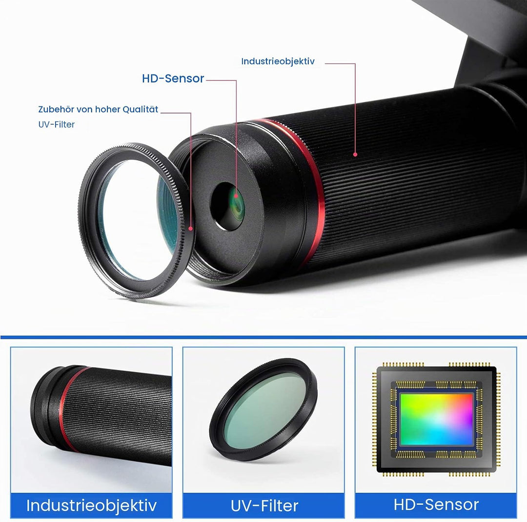 Andonstar AD409 HDMI-Digitalmikroskop, 10,1-Zoll-LCD-Bildschirm-Lötmikroskop, 300-fache elektronisch