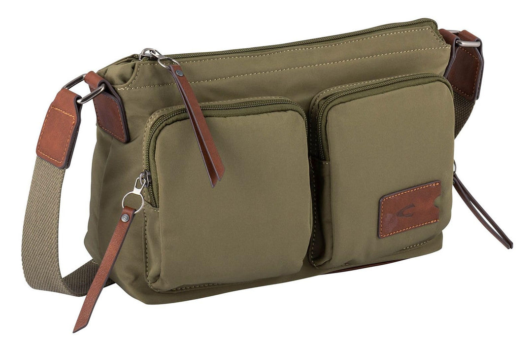 camel active bags Sky Damen Umhängetasche Crossbody Bag Mittelgross Grün Khaki 28,5 x 11,5 x 25,5, K