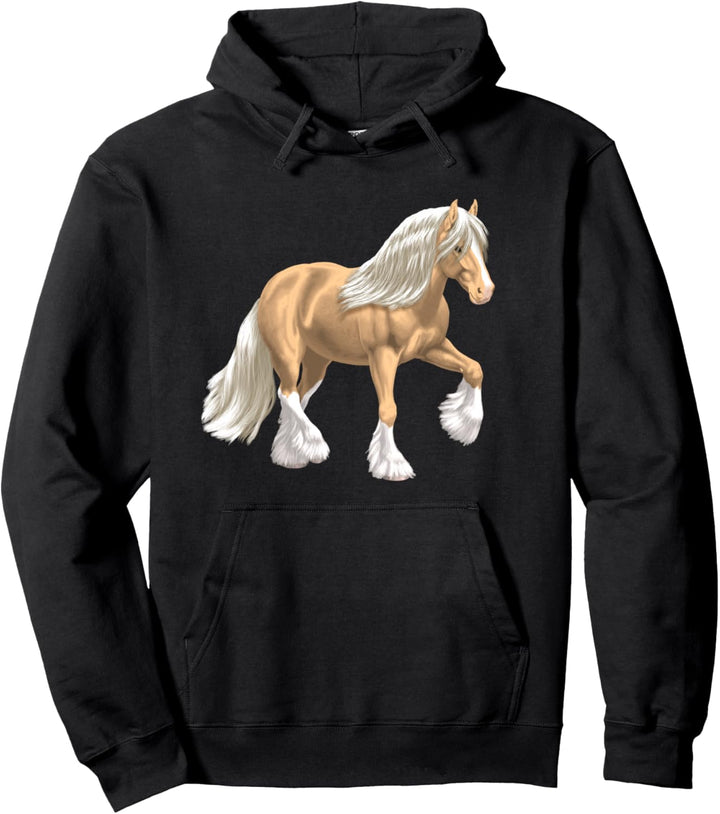 Hübsches Palomino isabell-weiss Gypsy Cob Tinker Pferd Pullover Hoodie