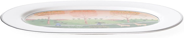 Villeroy und Boch Design Naif Platte oval 34cm, Premium Porzellan