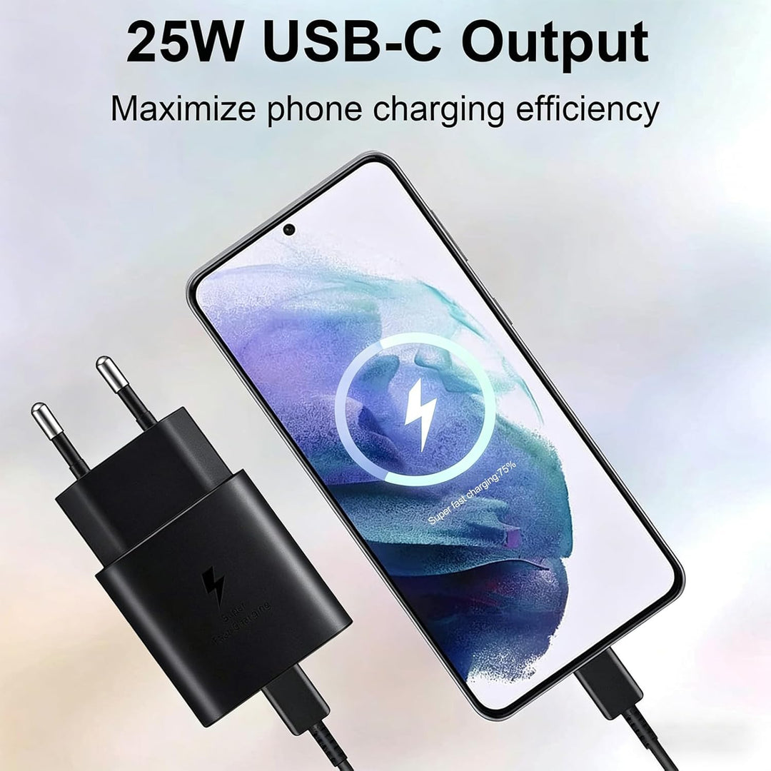 2er-Pack 25W USB C Ladegerät Schnellladekabel für iPhone 17/16/15 Pro Max, Samsung Galaxy S26 S25 S2