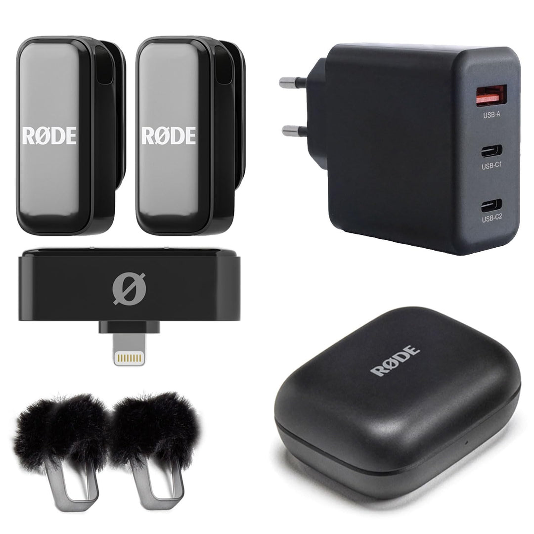 Rode Wireless Micro Drahtloses Mikrofon-System Light-ning mit keepdrum Netzteil Wireless Micro Light