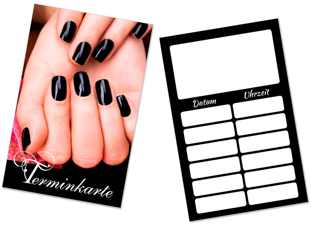 250 Terminkarten inkl. Kartenspender für Nagelstudio Nailart Nageldesign Nails, UV-Lack, Inkl. Karte