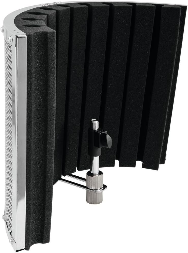 OMNITRONIC AS-02 Mikrofon-Schall-Absorbersystem inkl. Adapter | Akustik-Schirm für Studio- und Live-