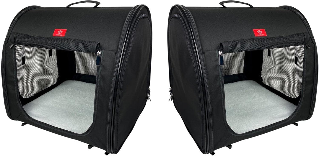 One für Haustiere Stoff Tragbarer Hundehütte, 2-in-1-Double, schwarz schwarz L 99 x B 51 x H 51 cm,