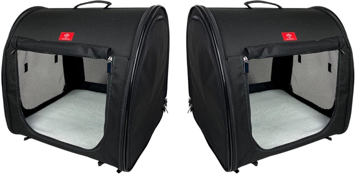 One für Haustiere Stoff Tragbarer Hundehütte, 2-in-1-Double, schwarz schwarz L 99 x B 51 x H 51 cm,