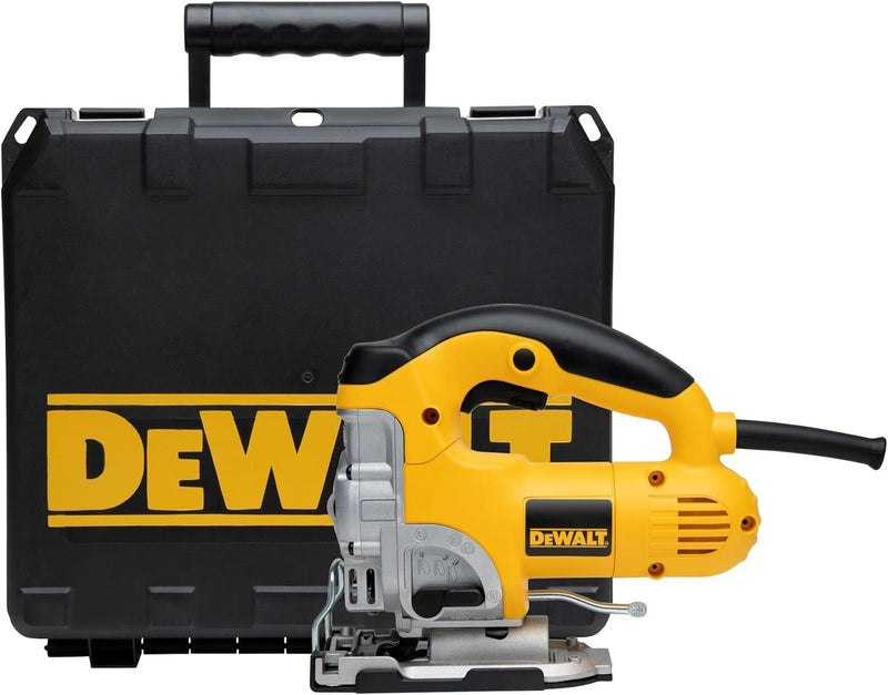 Dewalt DW331K-QS DW331K-QS-Sierra de Calar 701W empuñadura cerrada, 701 W, 230 V, Gelb, Others Stich