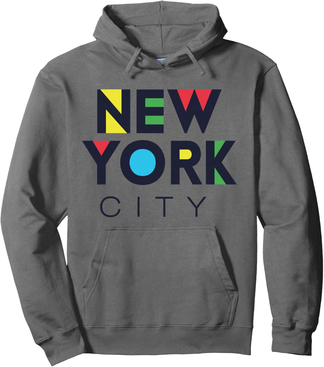 Cool Colorful New York City Illustration Graphic Design Pullover Hoodie