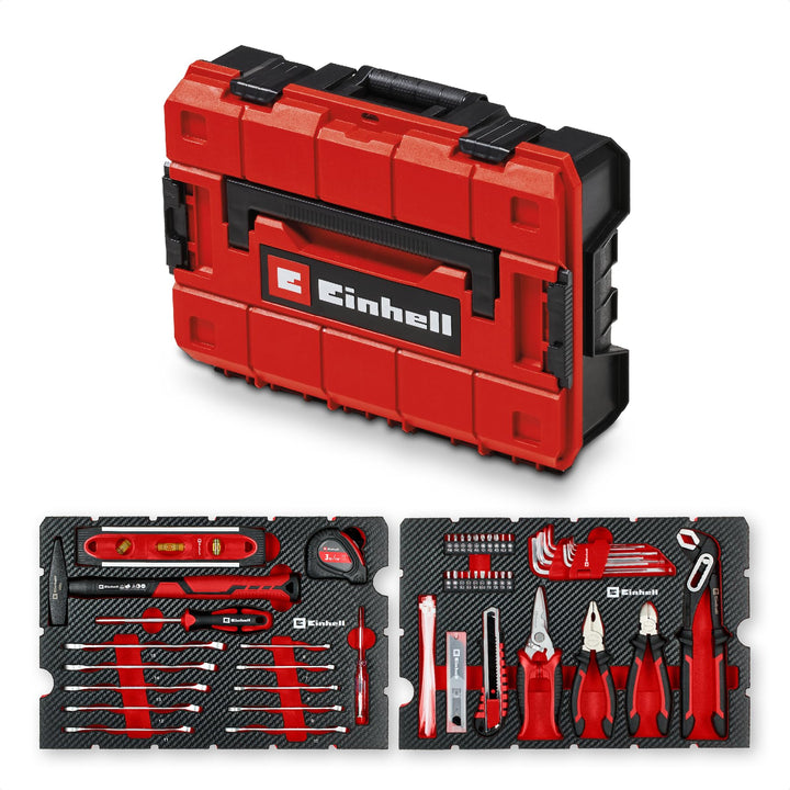 Original Einhell Werkzeugkoffer Umzug 79-tlg. (Schlosserhammer, Zangen, Schraubendreher, Bits, Messe