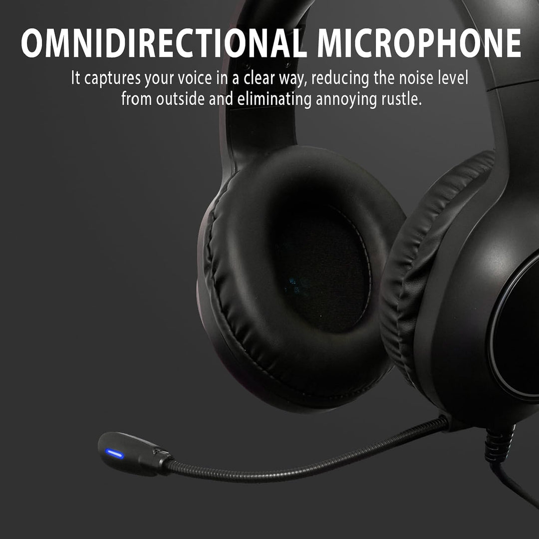 SPYCO Impulse HE-121, Gaming-Headset, 50-mm-Audio-Treiber, 3.5 mm-USB-Klinkenstecker, omnidirektiona
