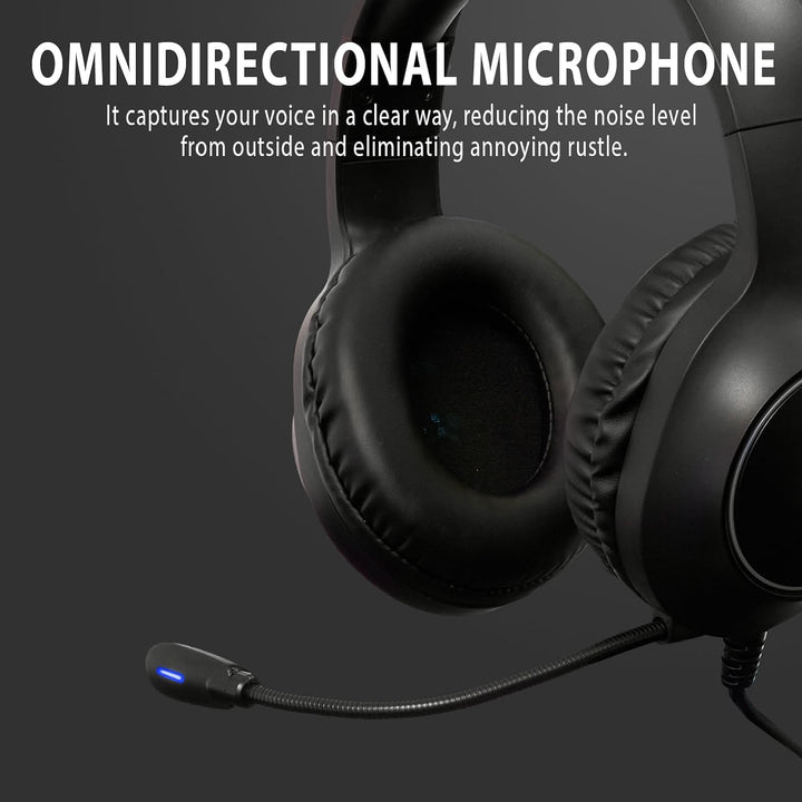 SPYCO Impulse HE-121, Gaming-Headset, 50-mm-Audio-Treiber, 3.5 mm-USB-Klinkenstecker, omnidirektiona