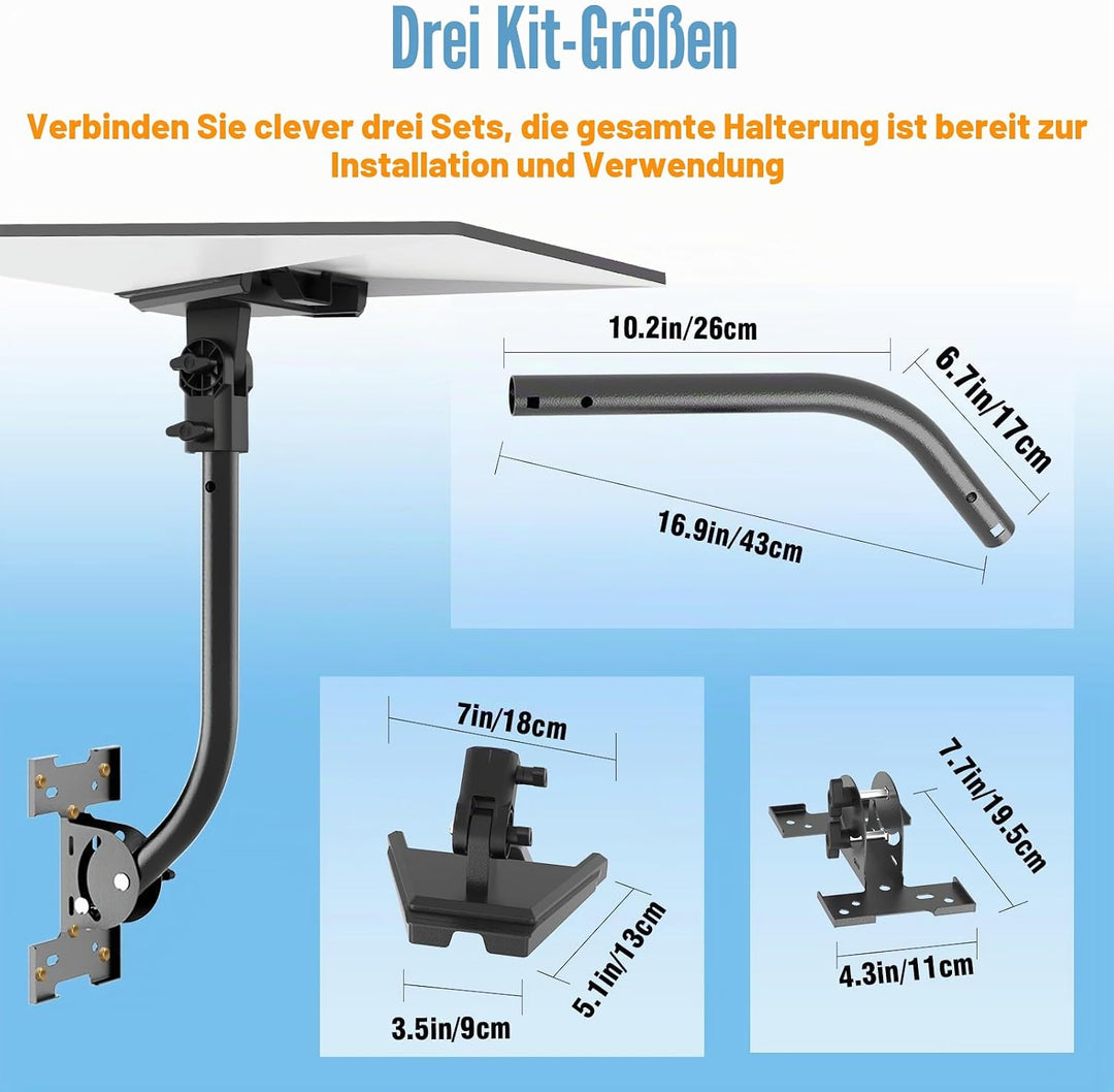 Starlink Gen 3 Halterung – verstellbares 180°-Grad-Installationsset mit wasserdichtem Design, geeign