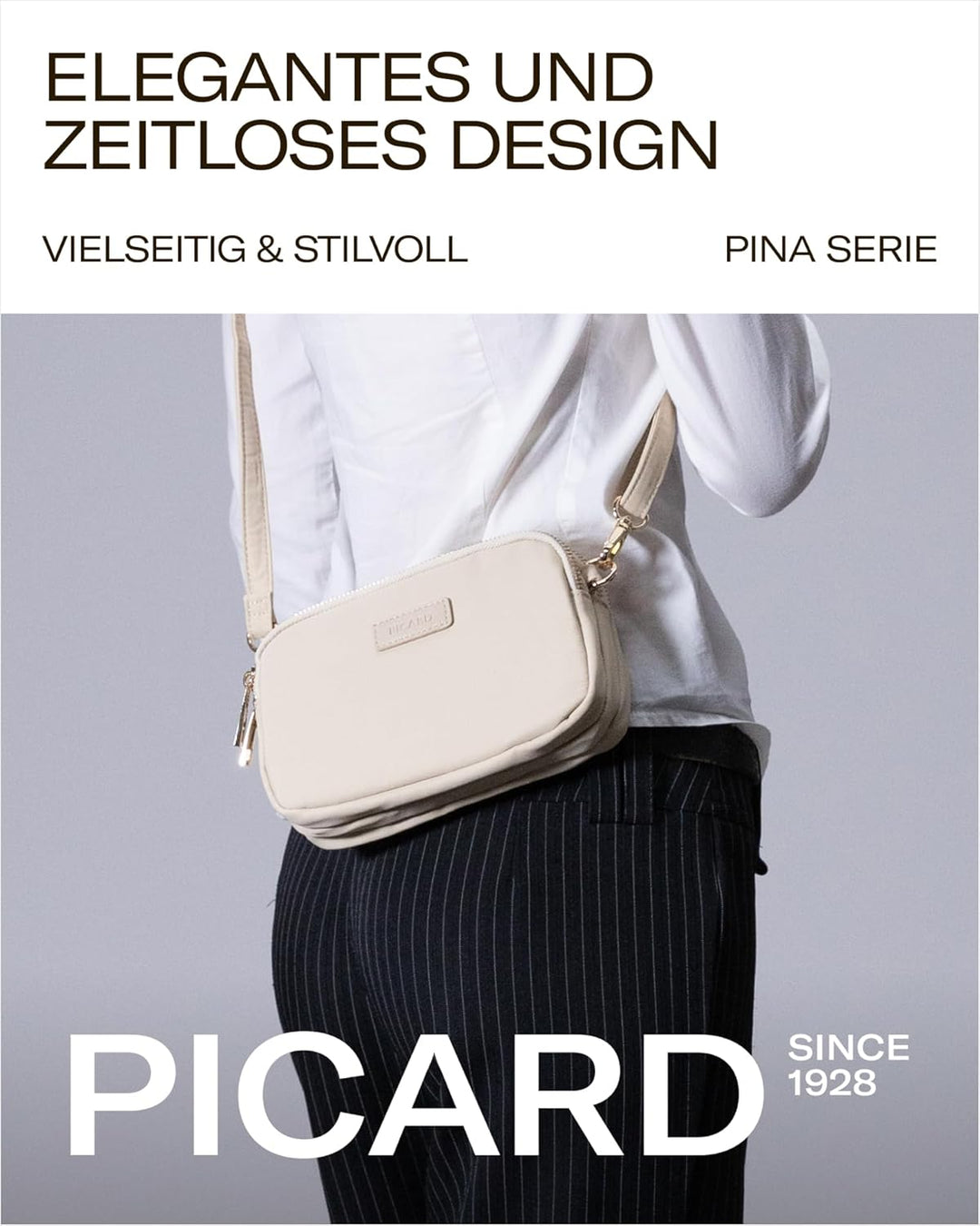 Picard Damen Schultertasche PINA aus Nylon Klein | mit Reissverschluss | Schultertasche | Alltag, Au