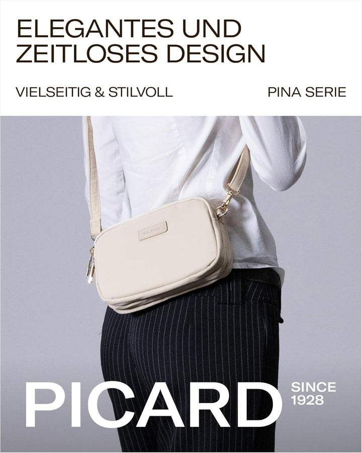 Picard Damen Schultertasche PINA aus Nylon Klein | mit Reissverschluss | Schultertasche | Alltag, Au