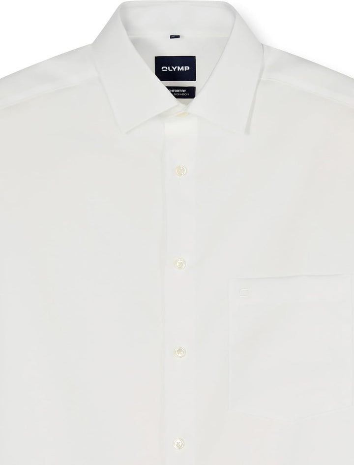 OLYMP Herren Businesshemd Luxor - Pflegeleichte Hemden - Einfarbig, Comfort fit, New Kent Kragen - L