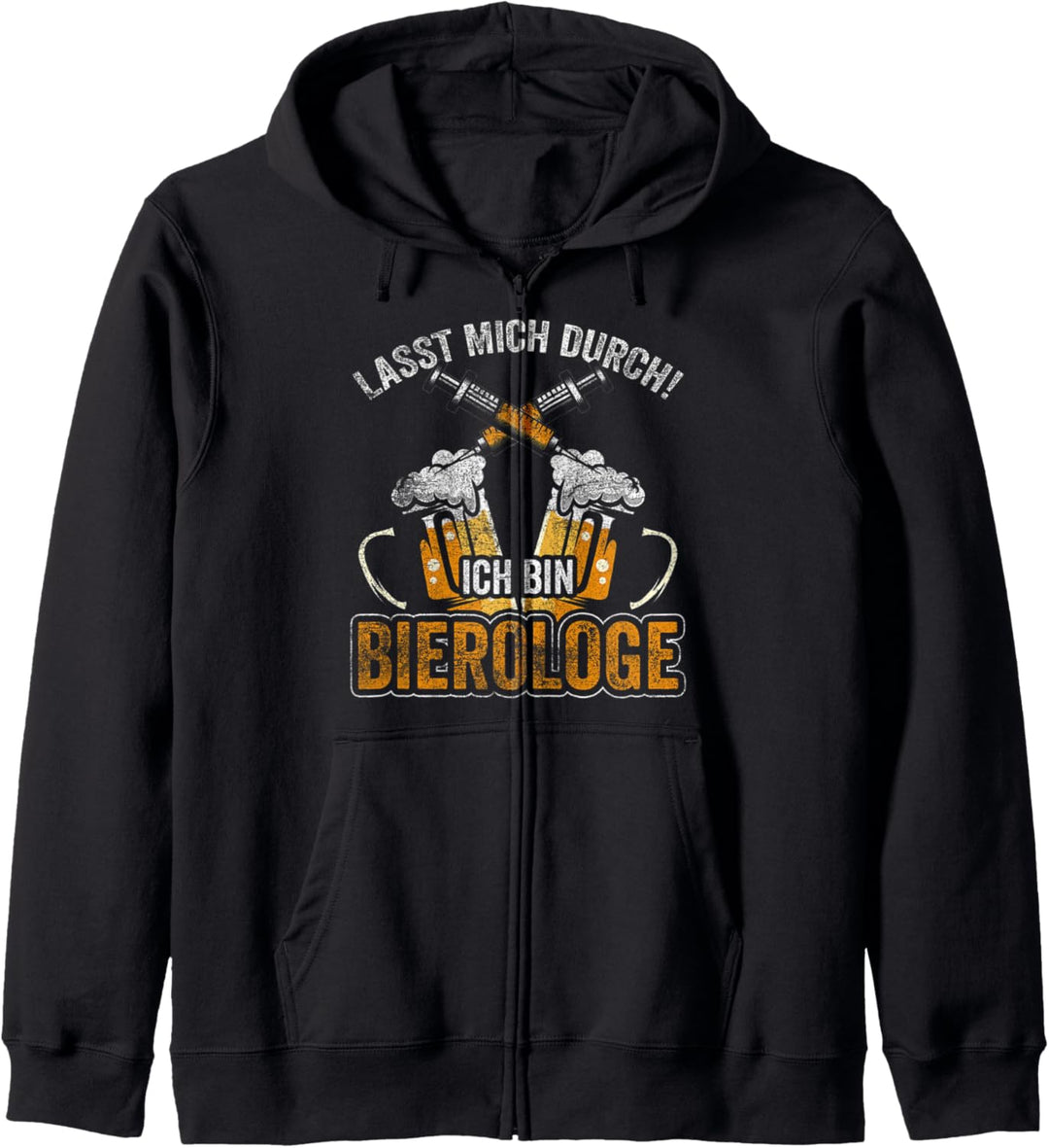 Bierologe Virologe Biertrinker Weizenbier Schwarzbier Bier Kapuzenjacke
