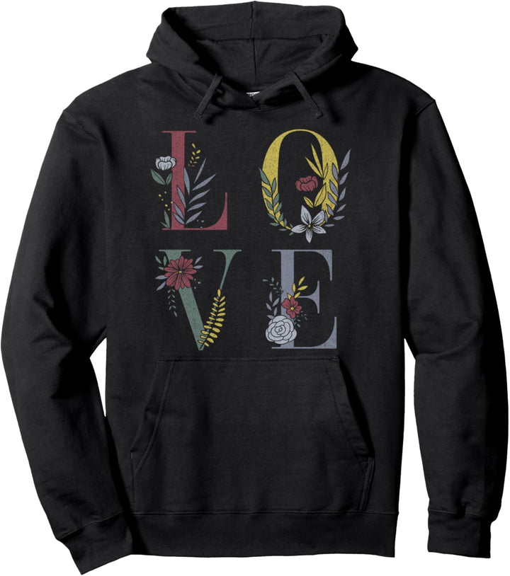 Trendy Love Fall Stacked Letters Pullover Hoodie