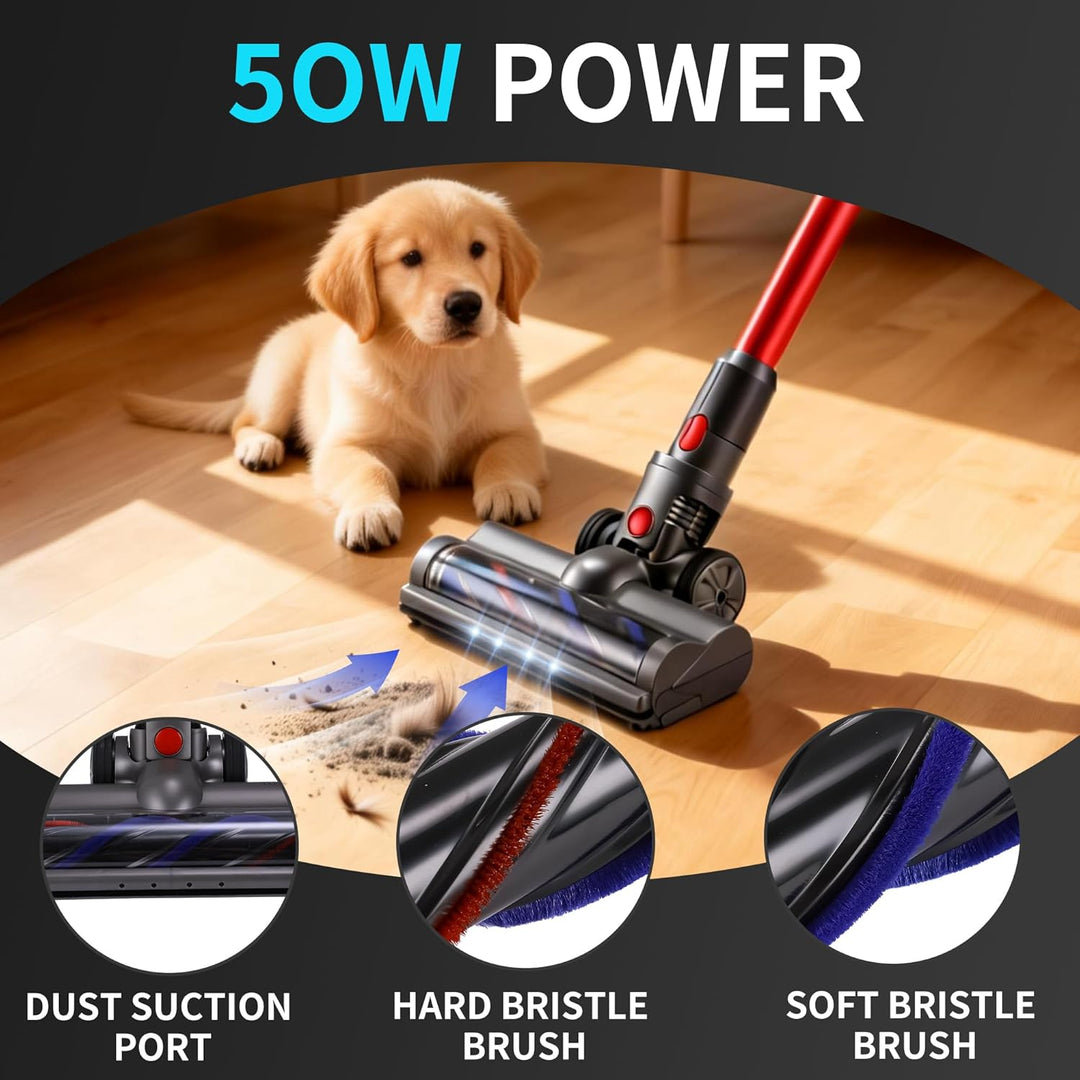 Lukvcoe Bürste Kompatibel für Dyson V7 V8 V10 V11 V15 Staubsauger, Direktantrieb Turbine Bodendüse E